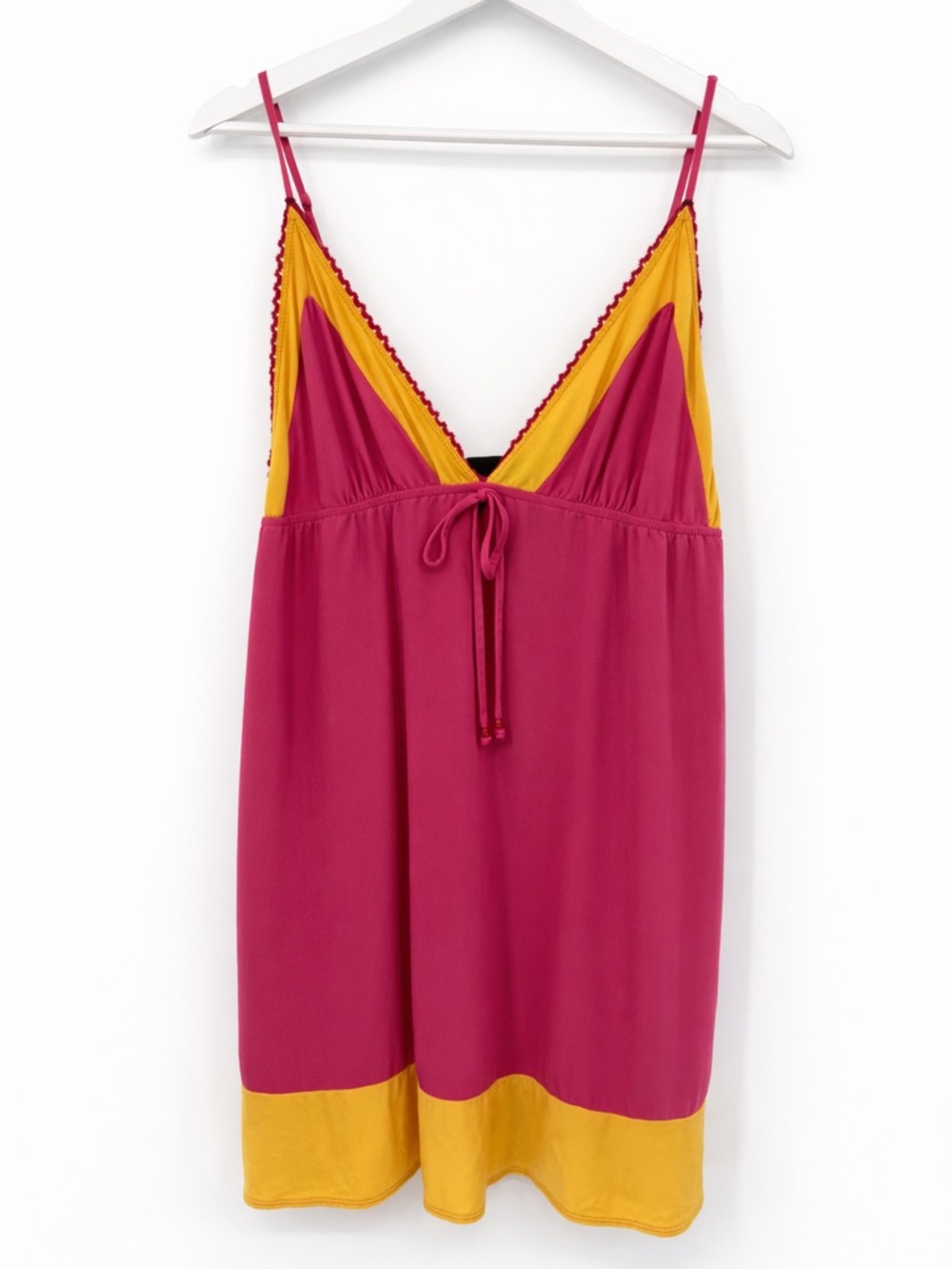 Bisou Bisou Colorblock Lingerie Dress Mini Slip Size XL Stretchy Y2k